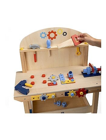 EUREKAKIDS - Établi de bricolage en bois pour enfant - De 3 à 12 ans