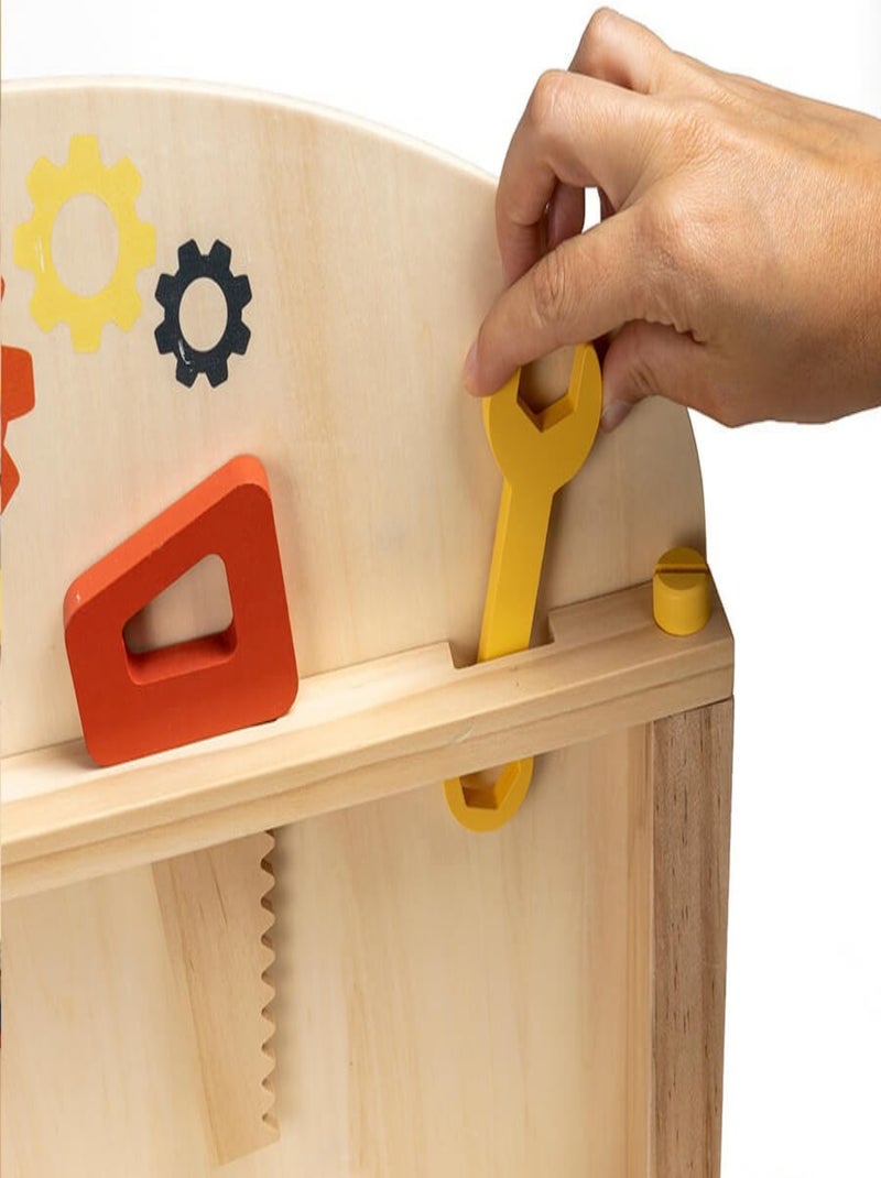EUREKAKIDS - Établi de bricolage en bois pour enfant - De 3 à 12 ans Bleu Beige - Kiabi