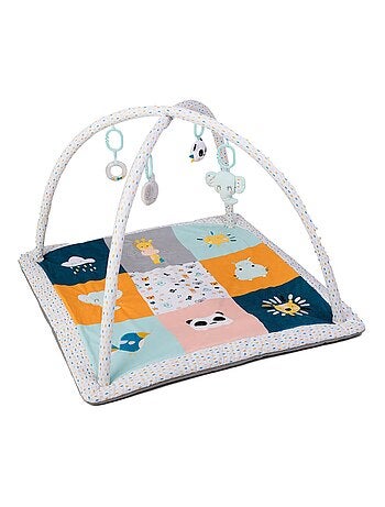EUREKAKIDS - Tapis de jeux pour bébé avec peluches sensorielles - De 0 à 3 ans