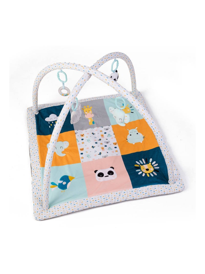 EUREKAKIDS - Tapis de jeux pour bébé avec peluches sensorielles - De 0 à 3 ans Multicolore - Kiabi