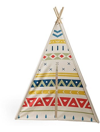 EUREKAKIDS - Tente tipi enfant en bois - De 3 à 12 ans