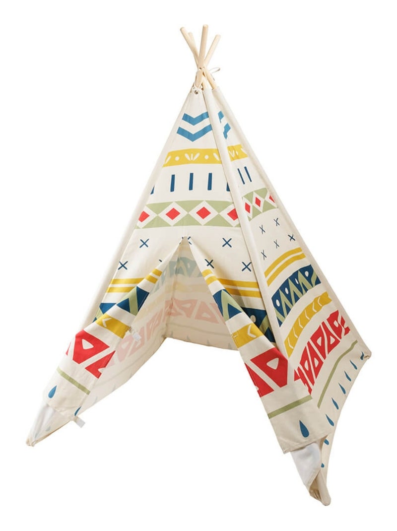 EUREKAKIDS - Tente tipi enfant en bois - De 3 à 12 ans Multicolore - Kiabi