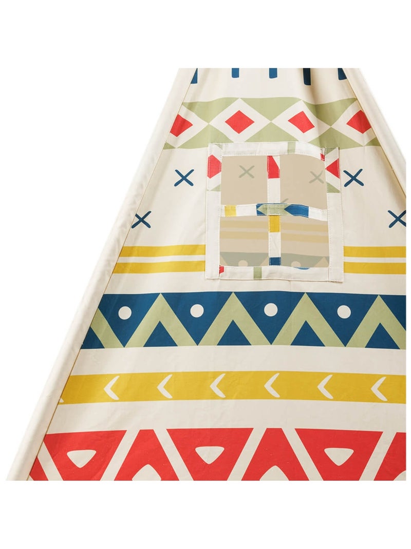 EUREKAKIDS - Tente tipi enfant en bois - De 3 à 12 ans Multicolore - Kiabi