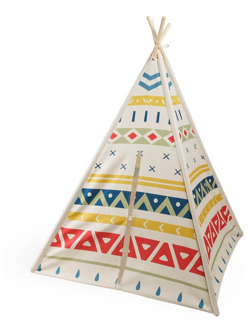 EUREKAKIDS - Tente tipi enfant en bois - De 3 à 12 ans Multicolore - Kiabi