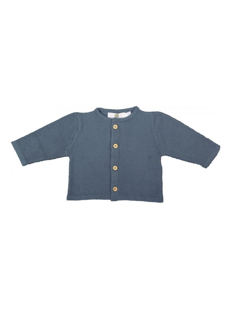 Eveil Et Nature Brassière Tricot Coton Bio Bleu marine - Kiabi