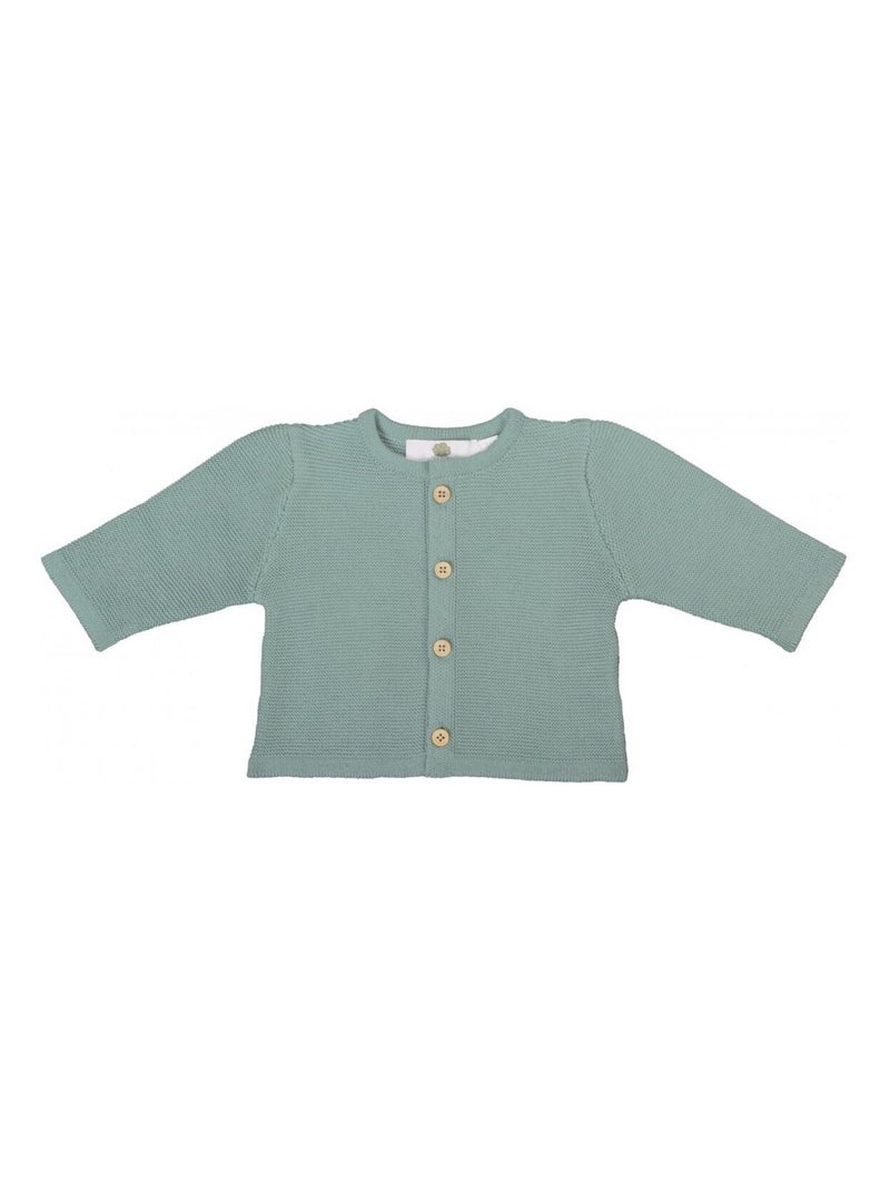 Eveil Et Nature Brassière Tricot Coton Bio Vert - Kiabi