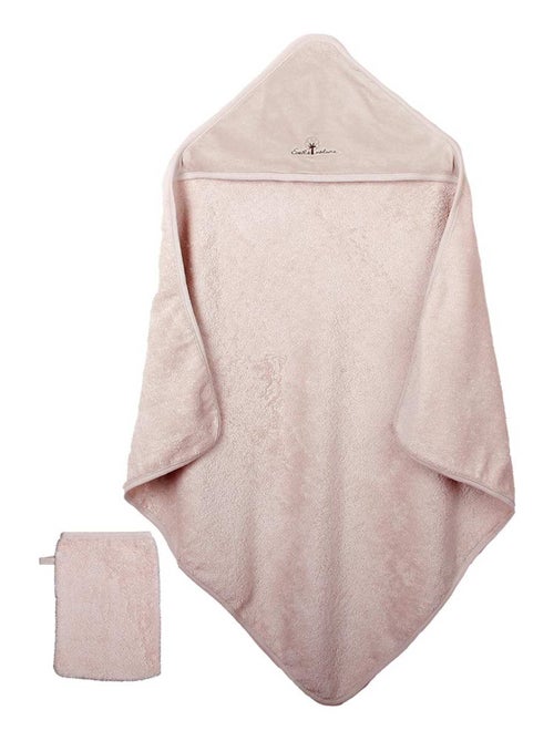Eveil et Nature Cape de bain et gant Coton bio - Kiabi Eveil et Nature Cape de bain et gant Coton bio - Kiabi