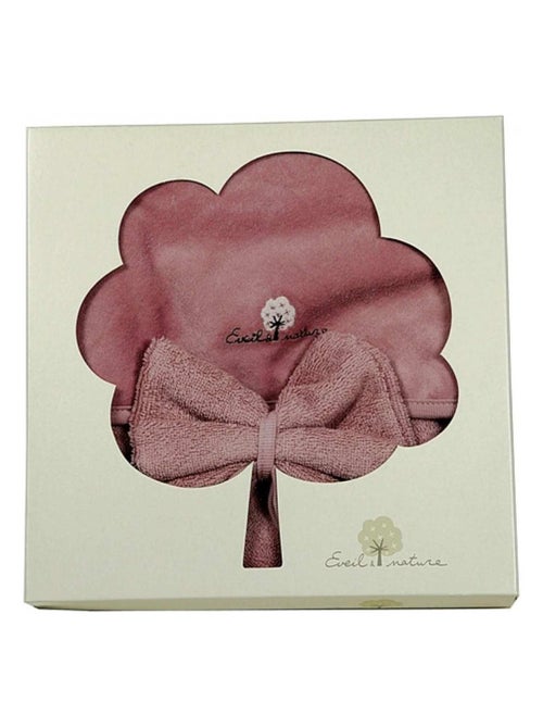Eveil Et Nature Cape De Bain Et Gant Coton Bio - Kiabi