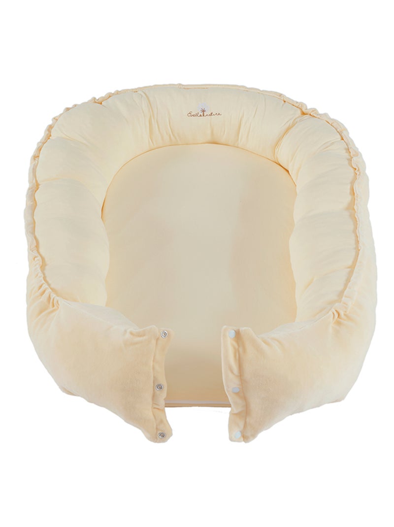 Eveil Et Nature Cocoon Bébé Coton Bio Velours Jaune - Kiabi