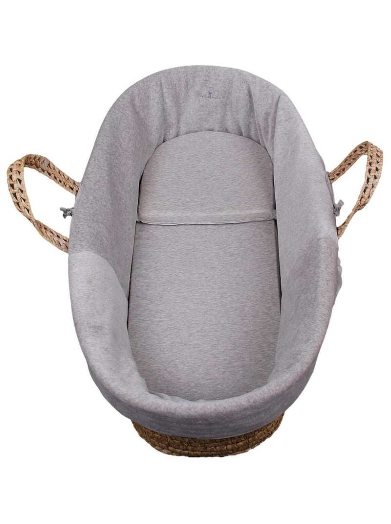 Eveil Et Nature Couffin Et Sa Chanceliére Coton Bio Gris - Kiabi