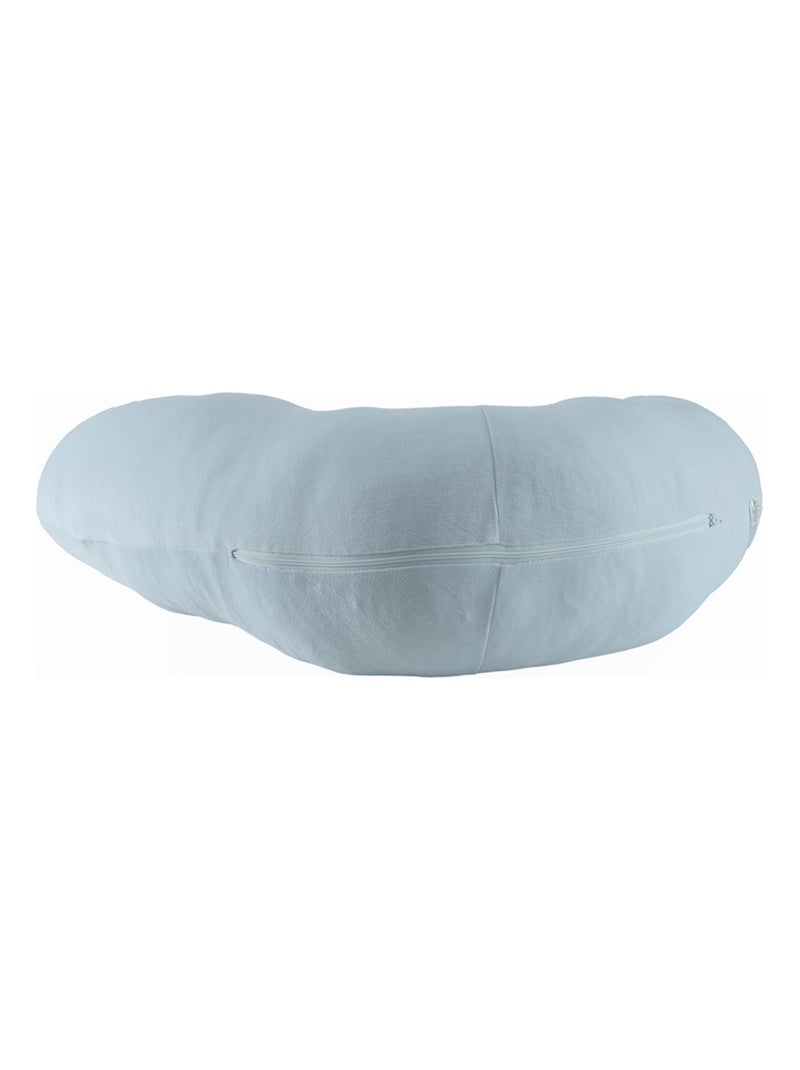 Eveil et Nature Coussin d'allaitement et de maternité- Coton bio Bleu ciel - Kiabi