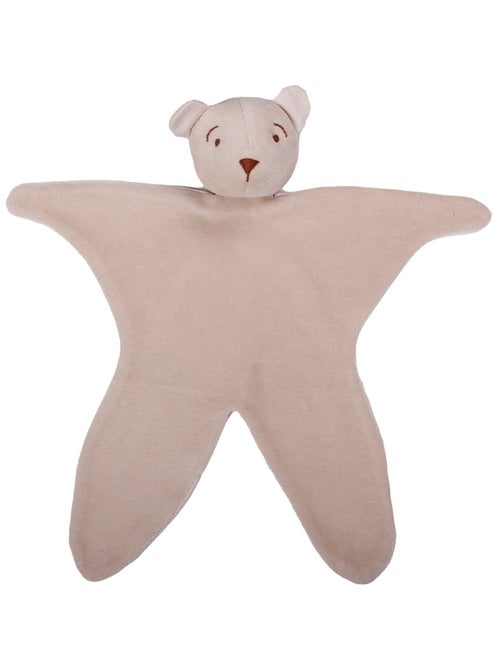 Eveil et Nature Doudou coton bio velour 30 cm Ourson - Kiabi