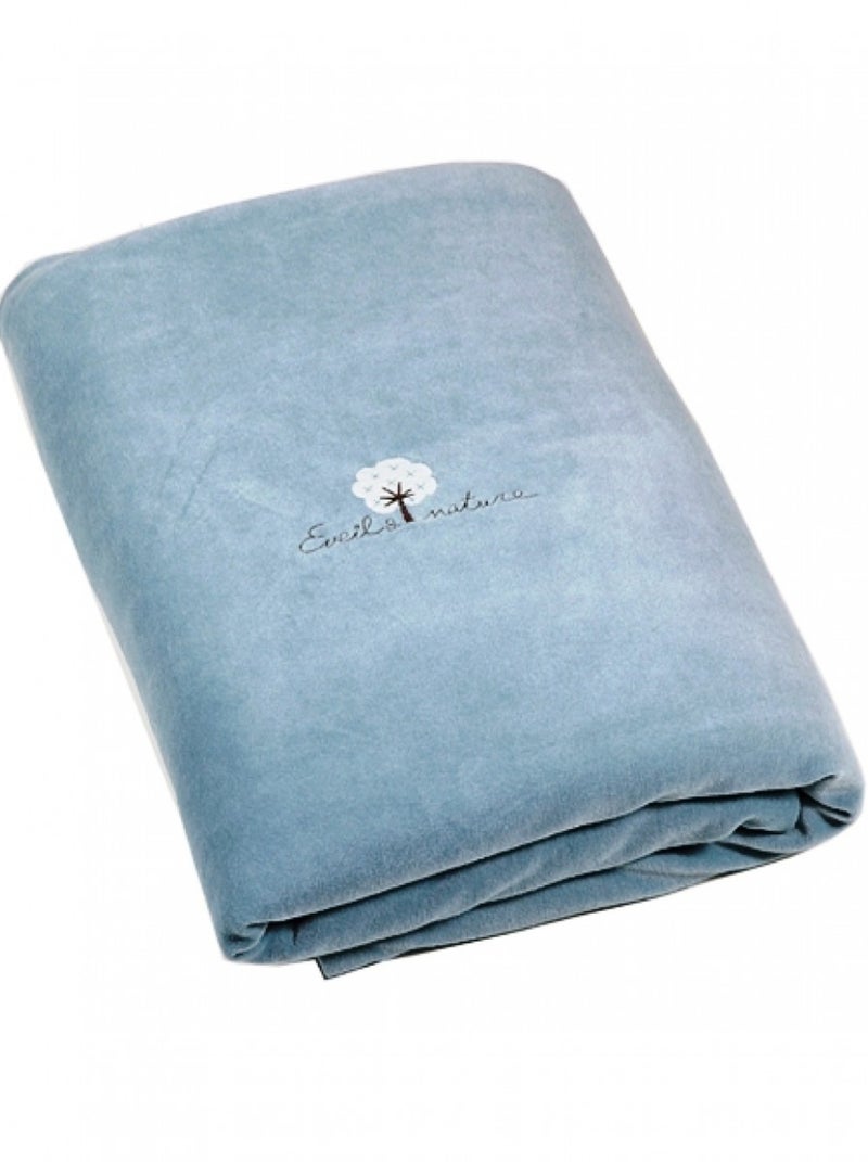 Eveil Et Nature Edredon Velours Coton Bio Vert - Kiabi