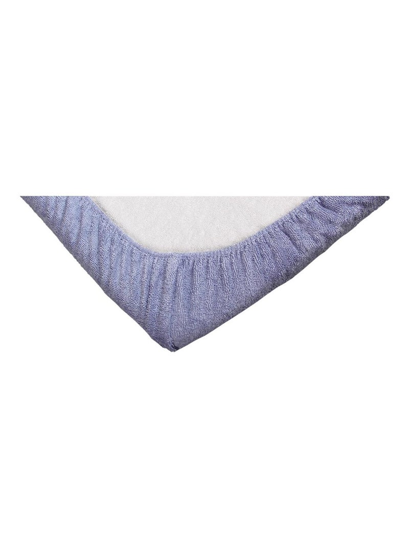 Eveil Et Nature Housse Matelas À Langer, Élastique Coton Bio Bleu foncé - Kiabi