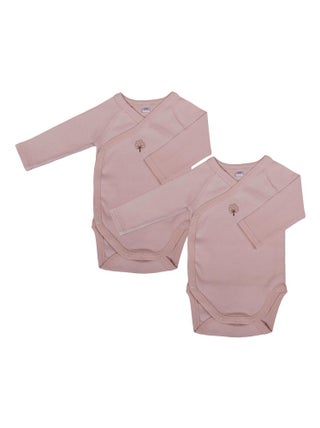 Eveil Et Nature Lot De 2 Bodys Manches Longues Coton Bio