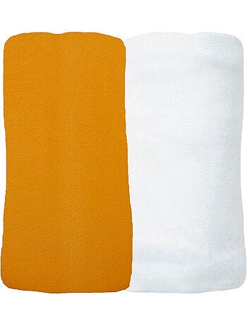 Eveil et Nature Lot de 2 Draps Housse jersey 40x80 cm Coton bio