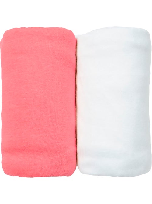 Eveil et Nature Lot de 2 Draps Housse jersey  40x80 cm Coton bio - Kiabi