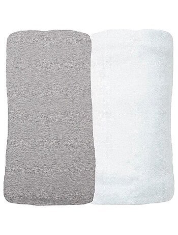 Eveil et Nature Lot de 2 Draps Housse jersey 40x80 cm Coton bio