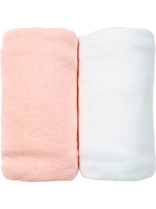 Eveil et Nature Lot de 2 Draps Housse jersey  40x80 cm Coton bio - Kiabi