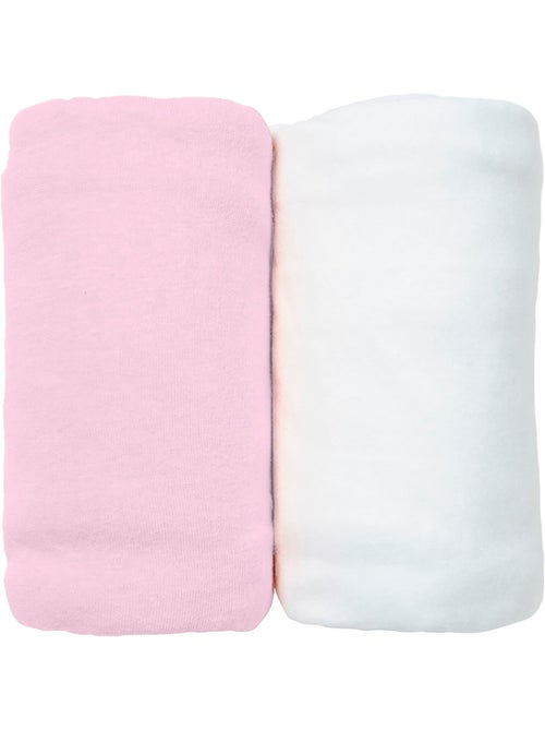 Eveil et Nature Lot de 2 Draps Housse jersey  40x80 cm Coton bio - Kiabi