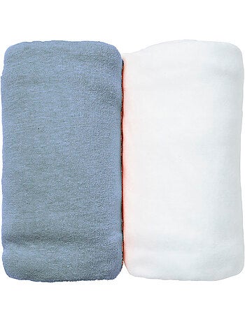Eveil et Nature Lot de 2 Draps Housse jersey 60x120 cm Coton bio