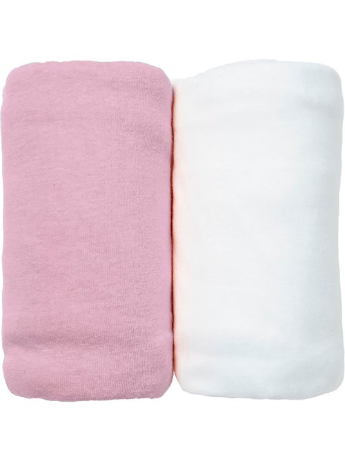 Eveil et Nature Lot de 2 Draps Housse jersey  60x120 cm Coton bio - Kiabi