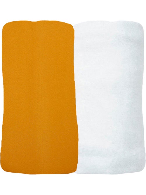 Eveil et Nature Lot de 2 Draps Housse jersey  70x140 cm Coton bio - Kiabi