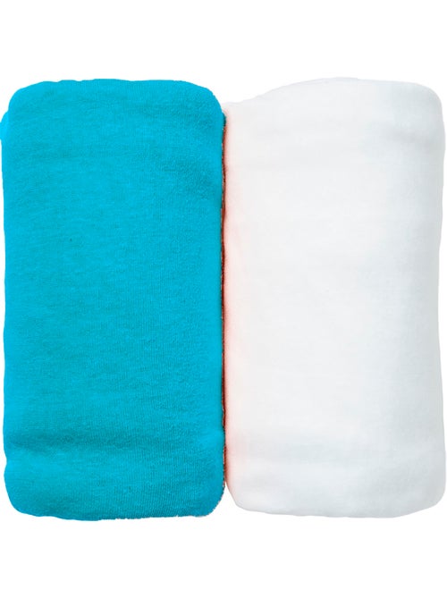 Eveil et Nature Lot de 2 Draps Housse jersey  70x140 cm Coton bio - Kiabi