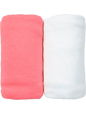 Eveil et Nature Lot de 2 Draps Housse jersey 70x140 cm Coton bio
