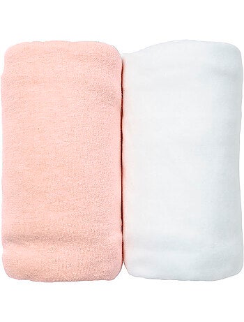 Eveil et Nature Lot de 2 Draps Housse jersey 70x140 cm Coton bio