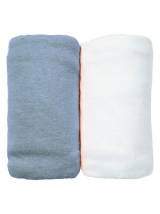 Eveil Et Nature Lot De 2 Draps Housse Jersey Coton Bio