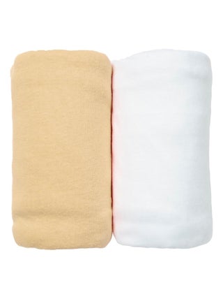 Eveil Et Nature Lot De 2 Draps Housse Jersey Coton Bio