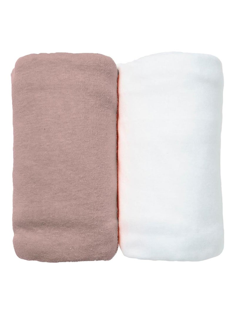 Eveil Et Nature Lot De 2 Draps Housse Jersey Coton Bio Marron - Kiabi