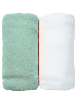 Eveil Et Nature Lot De 2 Draps Housse Jersey Coton Bio