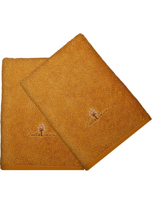 Eveil et Nature Lot de 2 Serviettes éponge 50x90 cm Coton bio - Kiabi Eveil et Nature Lot de 2 Serviettes éponge 50x90 cm Coton bio - Kiabi