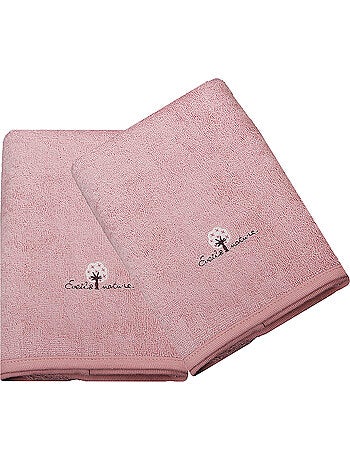 Eveil et Nature Lot de 2 Serviettes éponge 50x90 cm Coton bio