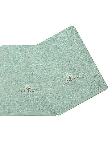 Eveil et Nature Lot de 2 Serviettes éponge 50x90 cm Coton bio