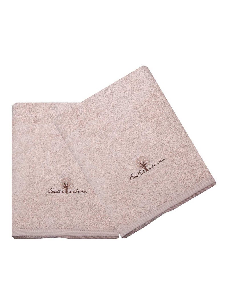 Eveil Et Nature Lot De 2 Serviettes Éponge Coton Bio Beige - Kiabi