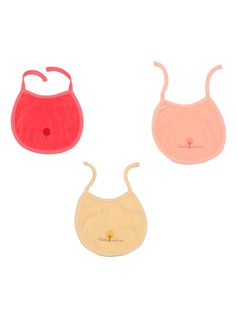 Eveil Et Nature Lot De 3 Bavoirs Naissance Coton Bio Multicolore - Kiabi