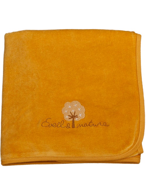 Eveil et Nature Plaid velours 75x100 cm Coton bio - Kiabi