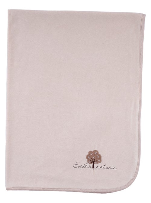 Eveil et Nature Plaid velours 75x100 cm Coton bio - Kiabi