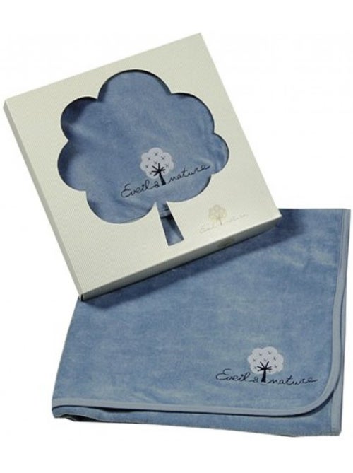 Eveil et Nature Plaid velours 75x100 cm Coton bio - Kiabi