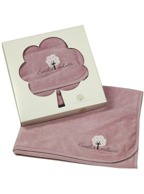 Eveil et Nature Plaid velours 75x100 cm Coton bio - Kiabi