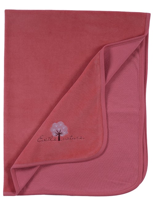 Eveil et Nature Plaid velours 75x100 cm Coton bio - Kiabi