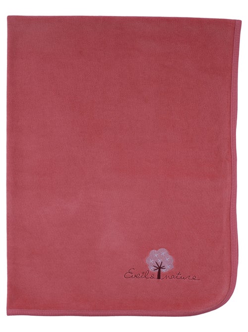 Eveil et Nature Plaid velours 75x100 cm Coton bio - Kiabi