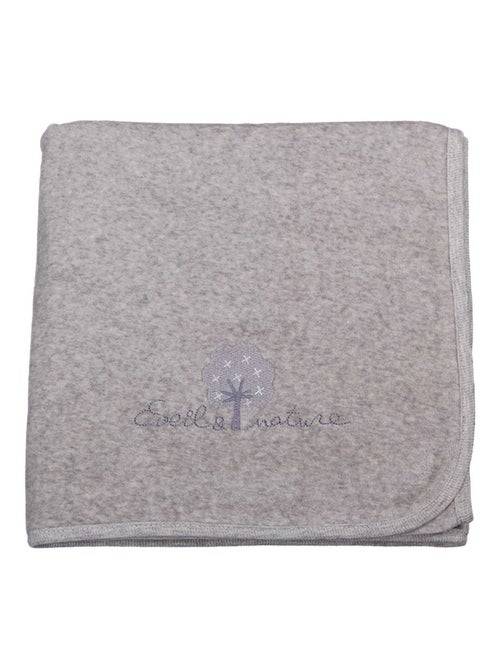 Eveil et Nature Plaid velours 75x100 cm Coton bio - Kiabi