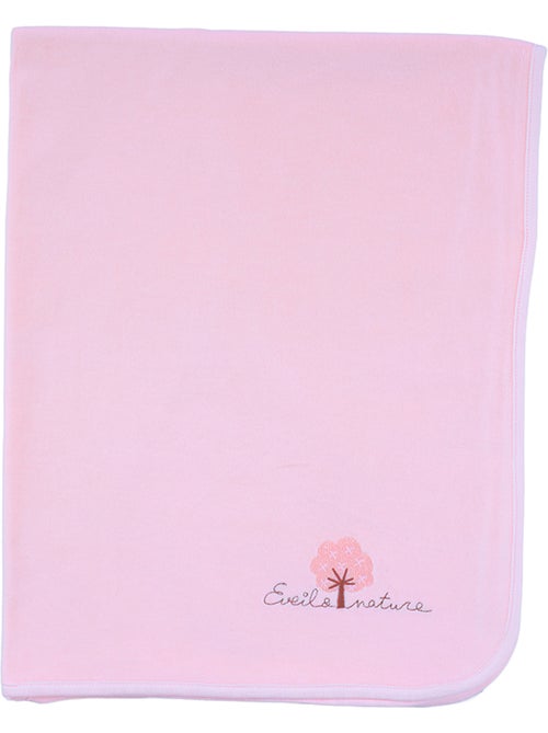Eveil et Nature Plaid velours 75x100 cm Coton bio - Kiabi