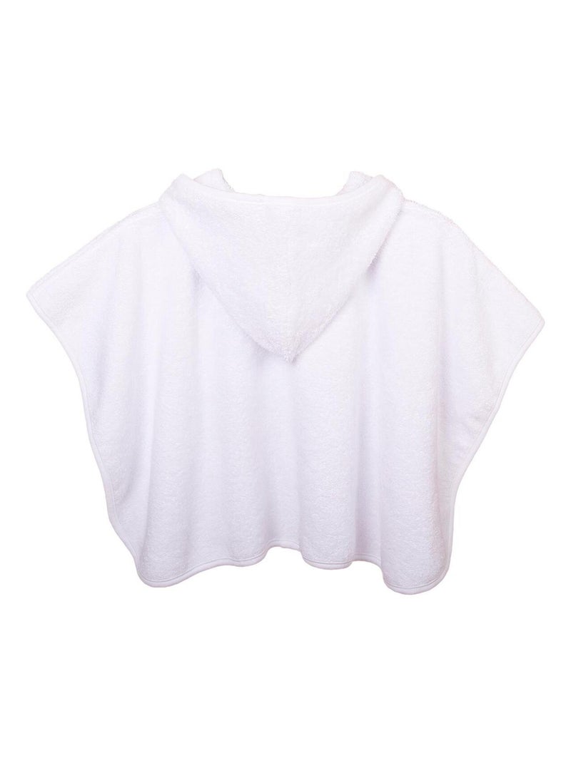 Eveil et Nature Poncho Eponge  0/2 ans Coton bio Blanc - Kiabi
