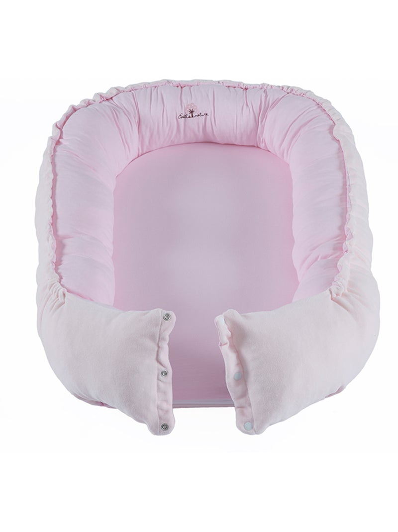 Eveil et Nature Réducteur de lit  coton bio velours 0-6 mois Rose pastel - Kiabi