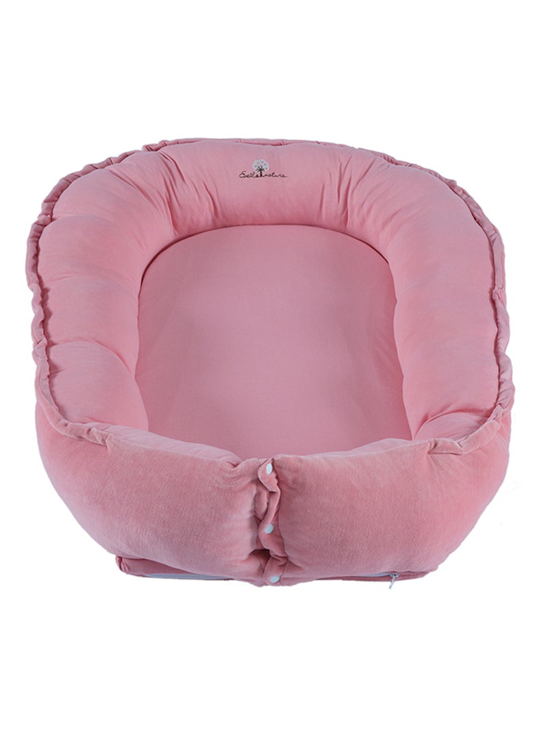 Eveil Et Nature Réducteur de lit  Coton Bio Velours Vieux rose - Kiabi